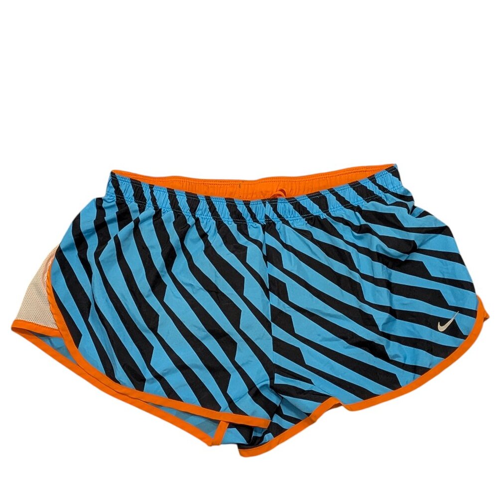 Nike Dri-Fit Women's Running Shorts Athletic Lined Stretch Waist Blue Size L.
